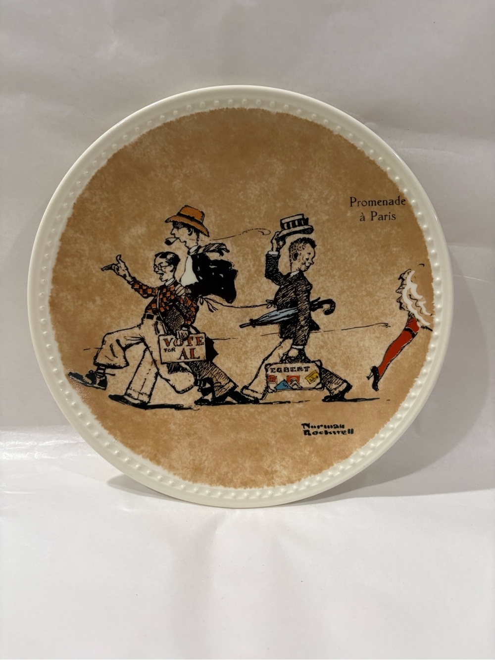 Norman Rockwell Collector Plate - ‘Promenade à Paris’